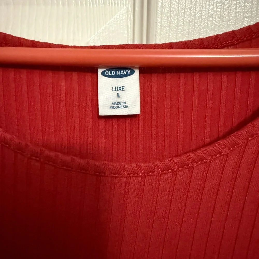 Old Navy Ribbed Tank Tops - Red and Tan - Picture 2 of 3